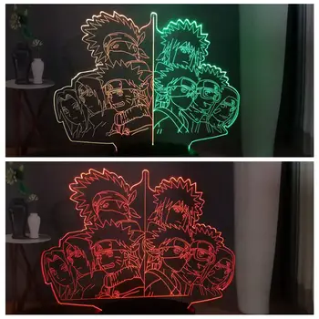 

Free Shipping Naruto Family LED NIGHT LIGHT RGB 7 Colors Change Flash Light USB Touch Bedside Lamp Table Lamp Atmosphere Lamp