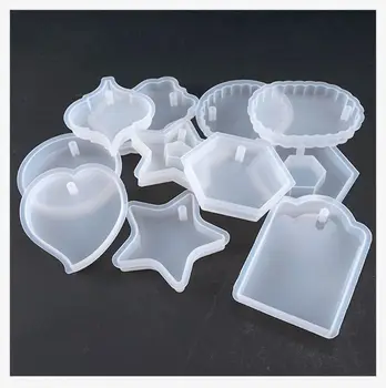 

Heart Square Round Pendant DIY Mold Resin Casing Craft Jewelry Making Tools Epoxy Resin