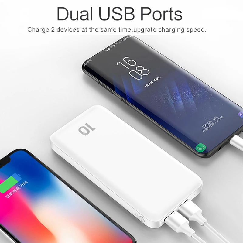 LINGCHEN 10000 мАч запасные аккумуляторы для телефонов Xiaomi батарея зарядное устройство