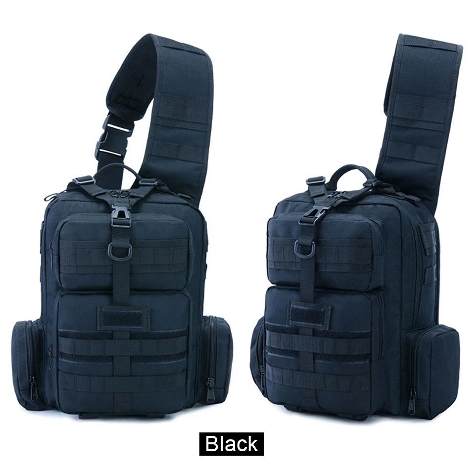 Outdoor Sports Tactical Bag Military Bags Assault Camouflage Bagpack Waterproof Shoulder Bag Pack Molle Messenger Chest Daypack (12)