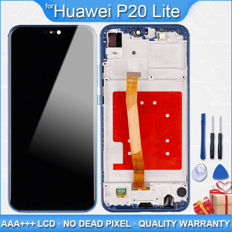 

New Touch Screen for Huawei P20 Lite LCD Display Replacement with Frame Original LCD for HUAWEI P20 Lite ANE-LX1 ANE-LX3 Nova 3e