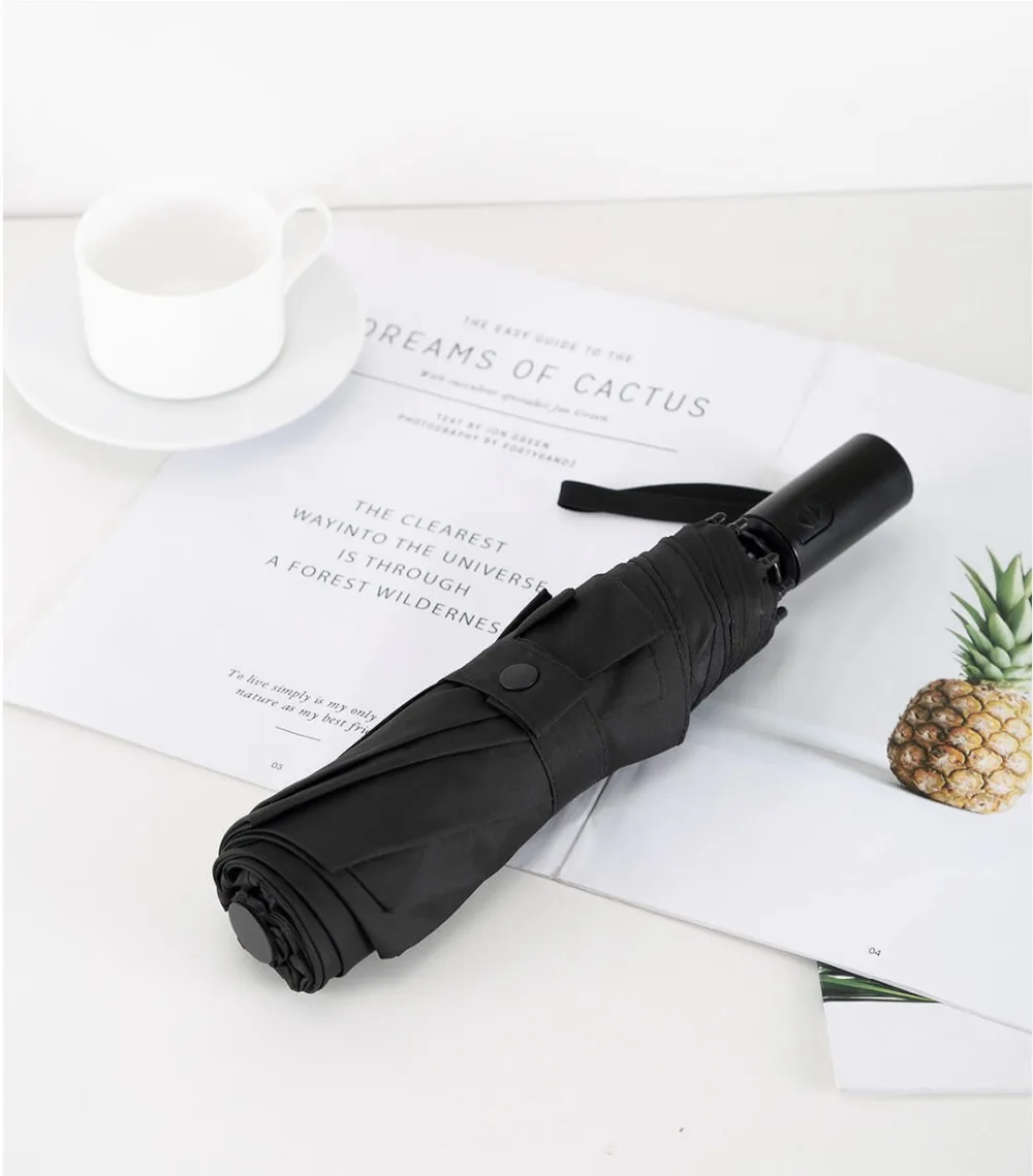  Original xiaomi automatic umbrella rain women man Sunny Rainy Aluminum Windproof Waterproof Anti Rebound UV Folding parasol hot (13)
