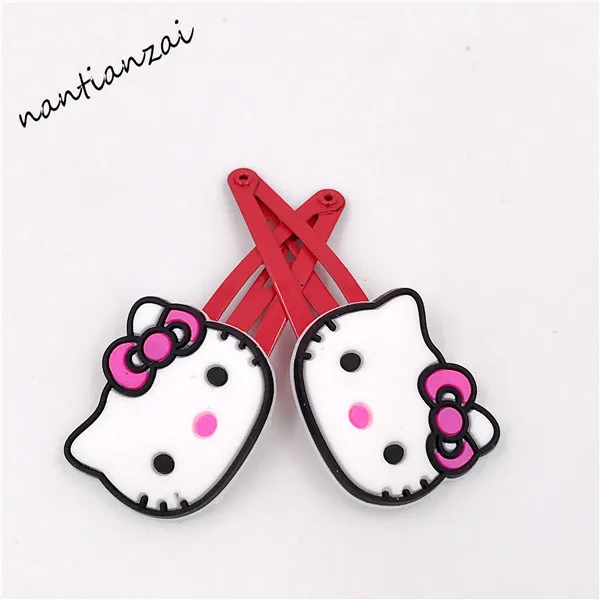 2Pcs Lovely Girls Hello Kitty Hairpins Hair clip Children Hair pins