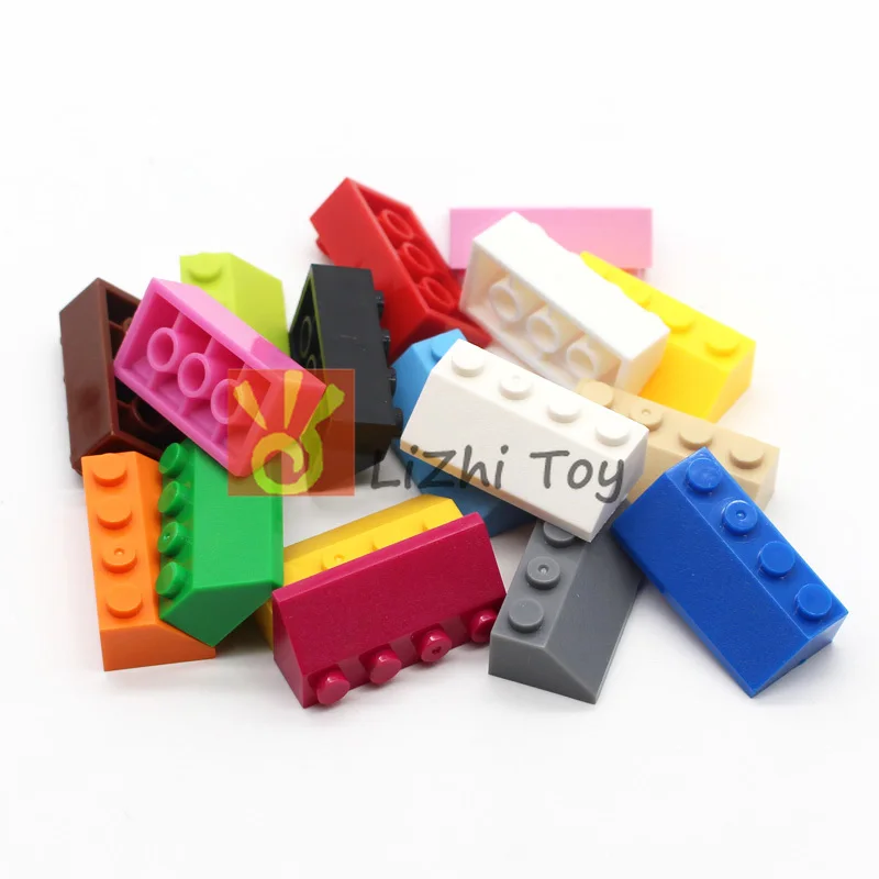 

MOC Slope Brick 2*4 3037 DIY Enlighten Block Bricks Compatible with Assembles Particles 100pcs