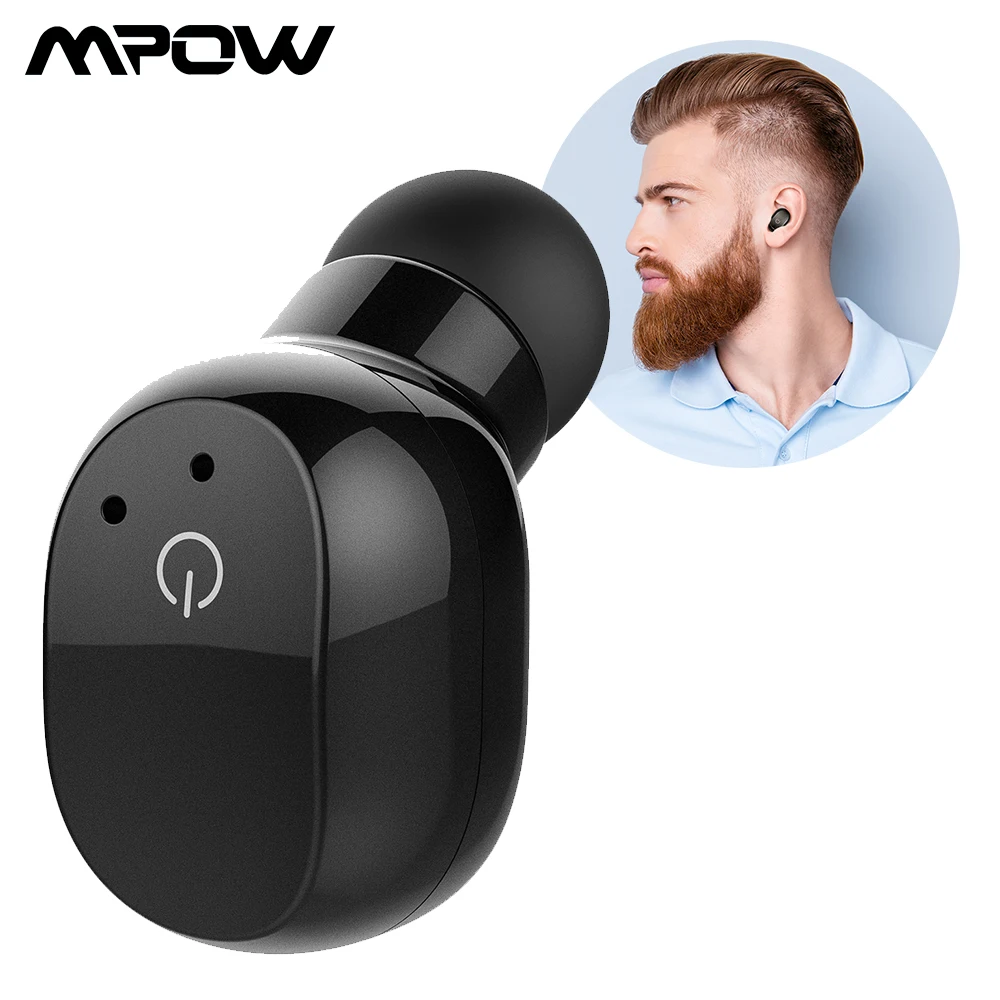 Mpow EM12 Новые Bluetooth V4.2 наушники мини одиночные беспроводные вкладыши с сенсорным