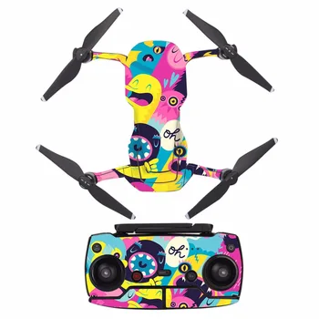 

[A0054] cartoon graffiti waterproof PVC Decal Skin Sticker For DJI MAVIC Air Drone body protection film+remote Controllers cover