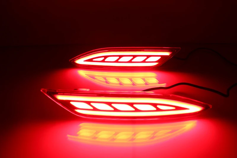 2 шт. для Honda вариабельности сердечного ритма HR-V Многофункциональный светодиодный задний бампер светильник тормозной светильник сигнала поворота светильник отражатель