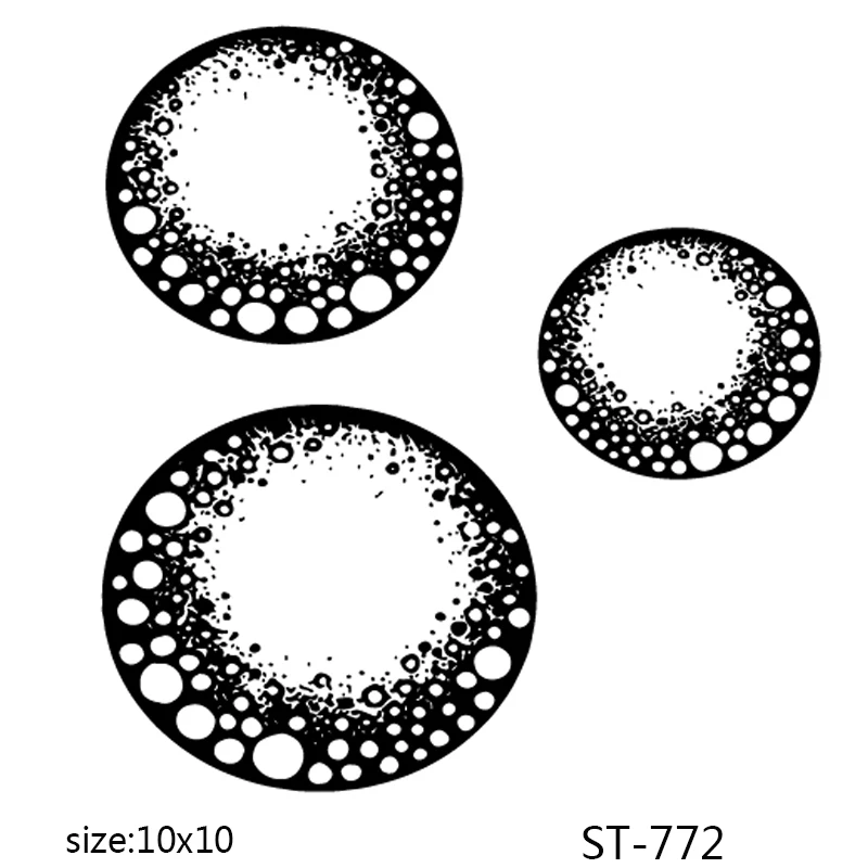 

AZSG Round Footprint Clear Stamps For DIY Scrapbooking Decorative Card making Craft Fun Decoration Supplies 10x10cm