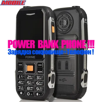 

Power Bank Cell Phone!Original FORME Waterproof Dustproof Shockproof Big Battery Quad Brand Dual SIM Card Mobile Phones
