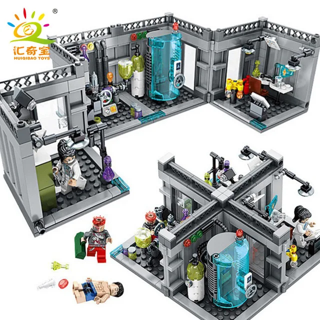 

City Police Biochemical Lab Series Compatible with Lego Technic Model Building Blocks Classic Figures Enlighten Bricks Toys