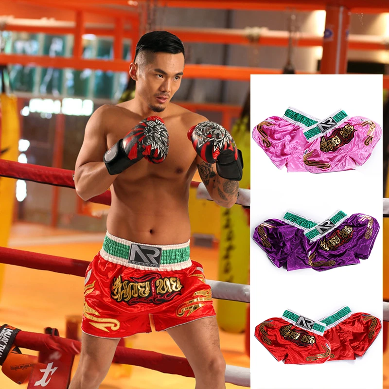 Mens MMA Boxing Trunks Kickboxing Fight Grappling Short Pants Muay Thai Shorts