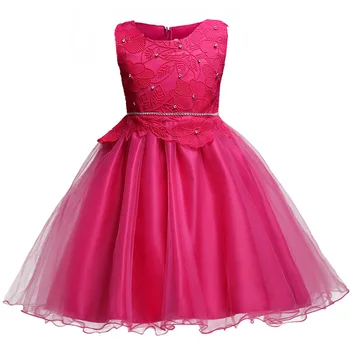 

Sweet Elegant Embroidery Flower Girl Dress Kids Party Dress Teenager Performance Show Graduation Princess Baptism Birthday Dress