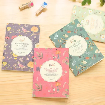 

Cute Flower and Bird Mini School Notebook Paper Notepad Travelers Notebook Pocket Diary Agenda Journal Stationery School Supply