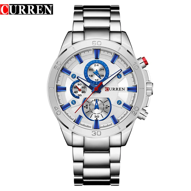 Hot Fashion Full Stainless Steel Watches Top Brand CURREN Casual Mens Watch Analog Sport Wristwatch Quartz Clock Male erkek saat