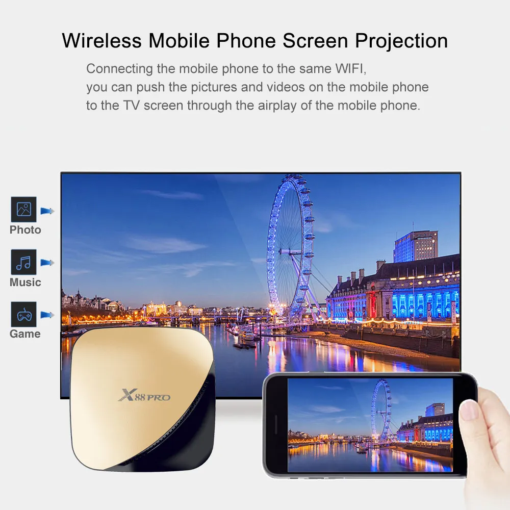  Android 9.0 TV Box X88 PRO 4GB 64GB 32G RK3318 1080P 60fps H.265 USB3.0 Google Play Store Netflix Y