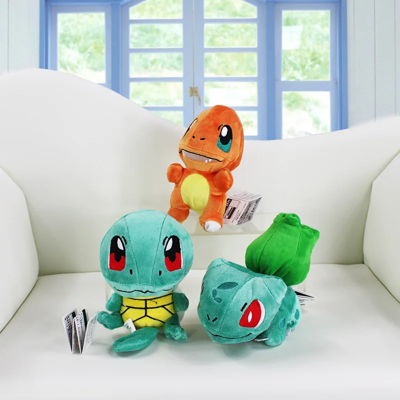 3 шт./лот 15 см Bulbasaur чармандер Сквиртл Мягкие мягкие куклы животные плюшевые