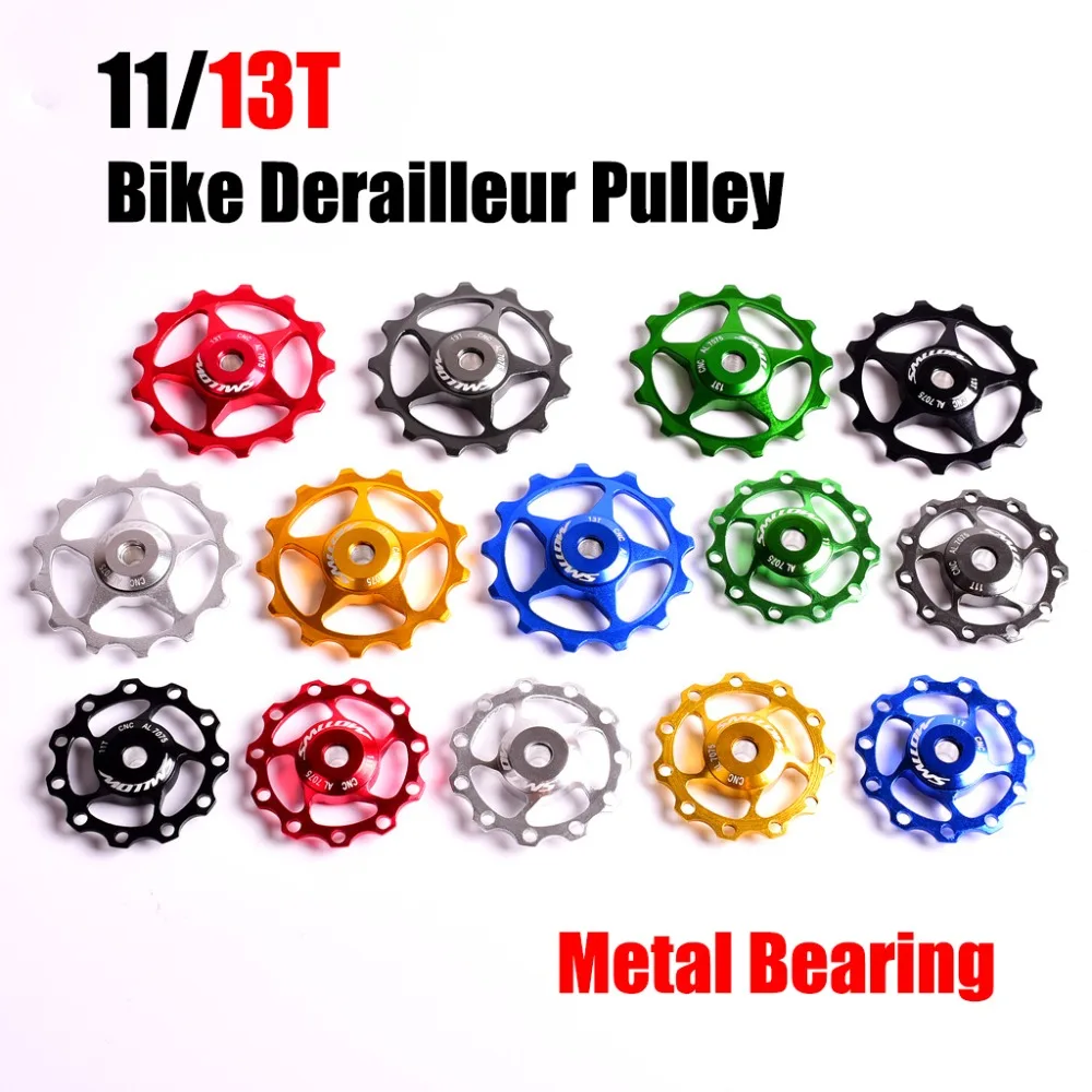 

11T MTB Bicycle Rear Derailleur Jockey Wheel 4mm 5mm 6mm Sealed Bearing 13T Pulley AL7075 CNC Road Bike Guide Roller Idler