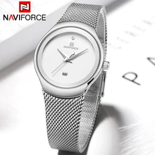 NAVIFORCE женские часы Топ люксовый бренд модные серебряные Простые Кварцевые женские водонепроницаемые часы женские повседневные часы Relogio Feminino
