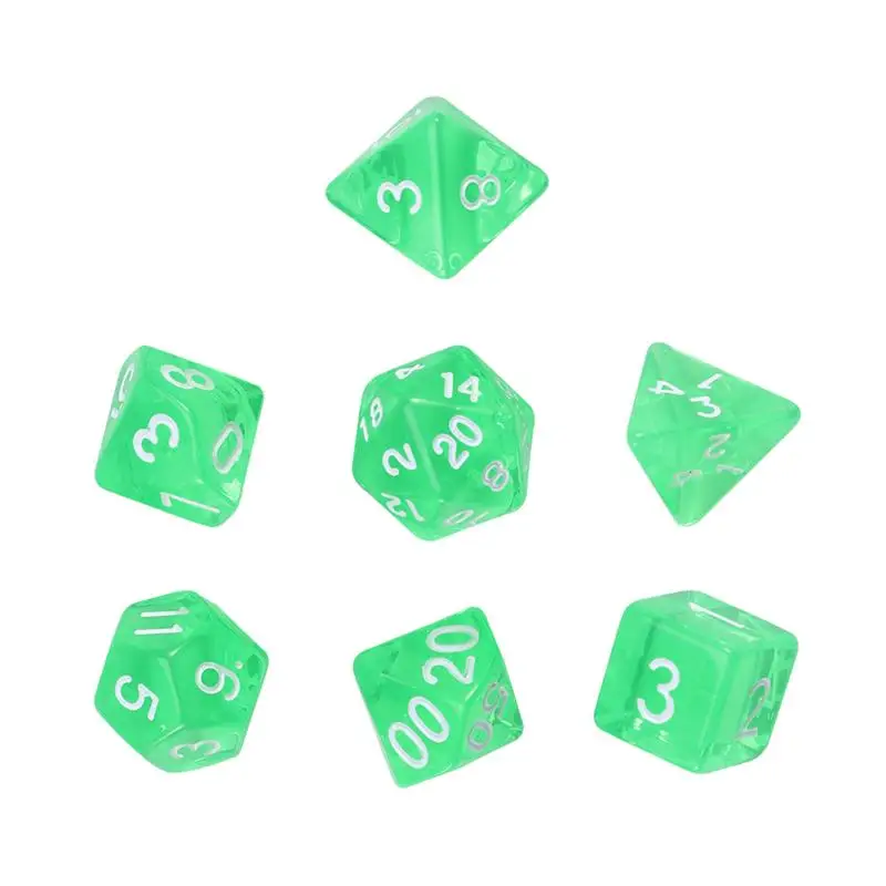 

1 PC Transparent Safe Creative Nontoxic D20 Polyhedral Dice 20 Sided Game Dice For Dragons Dungeons Table Games (Green)