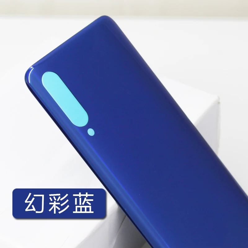 Для Xiaomi Mi 9 стеклянная задняя крышка батарейного отсека сзади Корпус дверные замки для Xiaomi Mi 9 Стекло задняя крышка батарейного отсека Ремонт запасных Запчасти+ 3 М клей