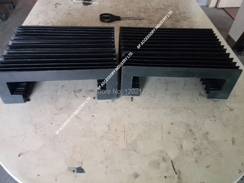 

T2 Bellows width 254 mm x height 84mm Lmax 400mm accordion cnc machine bellows with nylon cloth + PVC frame