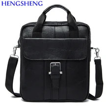 Hengsheng Promotion genuine leather men bags of cow leather men messengers bag for business men shoulder bags and man handbags