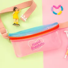 Дорожная желеобразная поясная сумка для женщин и девочек, летняя пляжная сумка на ремне, прозрачная поясная сумка, Повседневный Кошелек для телефона, поясная сумка