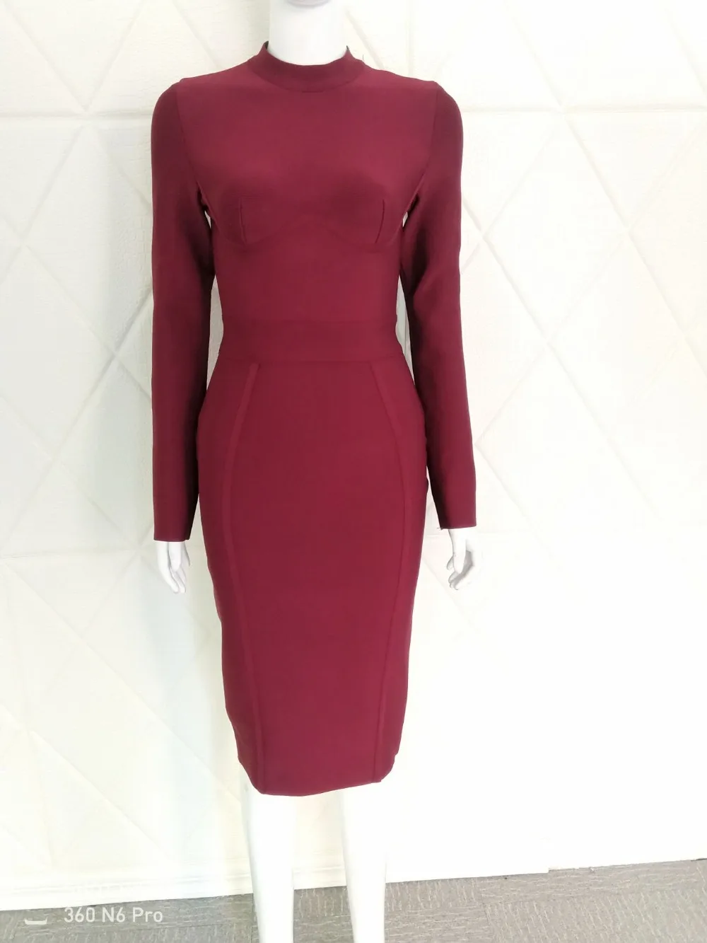 wine red colour frock