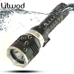 Litwod Z20D13 Дайвинг фонарик высокое Яркость оригинальный CREE XM-L2 U3 Профессиональный Дайвинг рыбалку под Водонепроницаемый