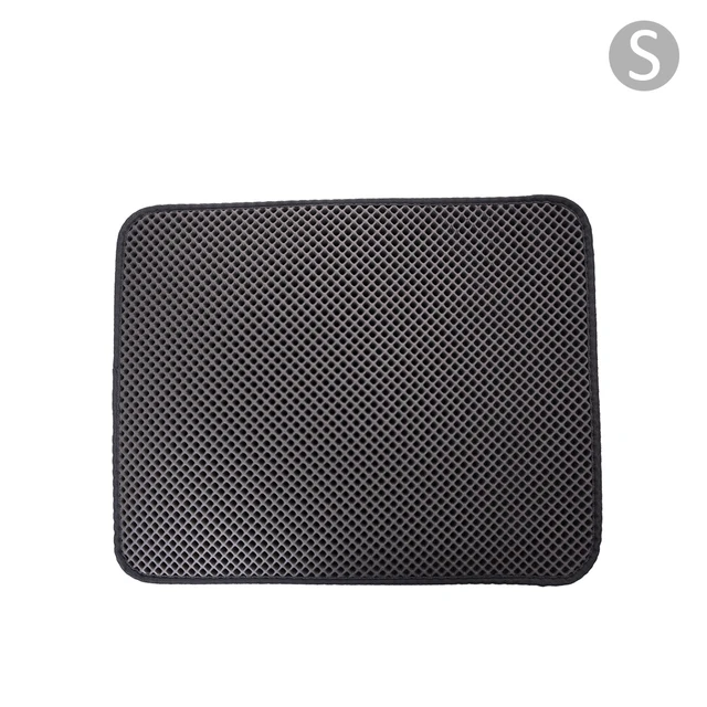 Double-Layer Waterproof Cat Litter Mat High Elasticity EVA Foldable Honeycomb Sifting Sanitary Pet Cats Litter Trapper Pad S/M/L