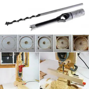 

3/8"(9.5mm) Alloy Woodworking Square Hole Drill Bits Reaming Drill for Woodworking Openings Gun Drill Bit Tool Accessories