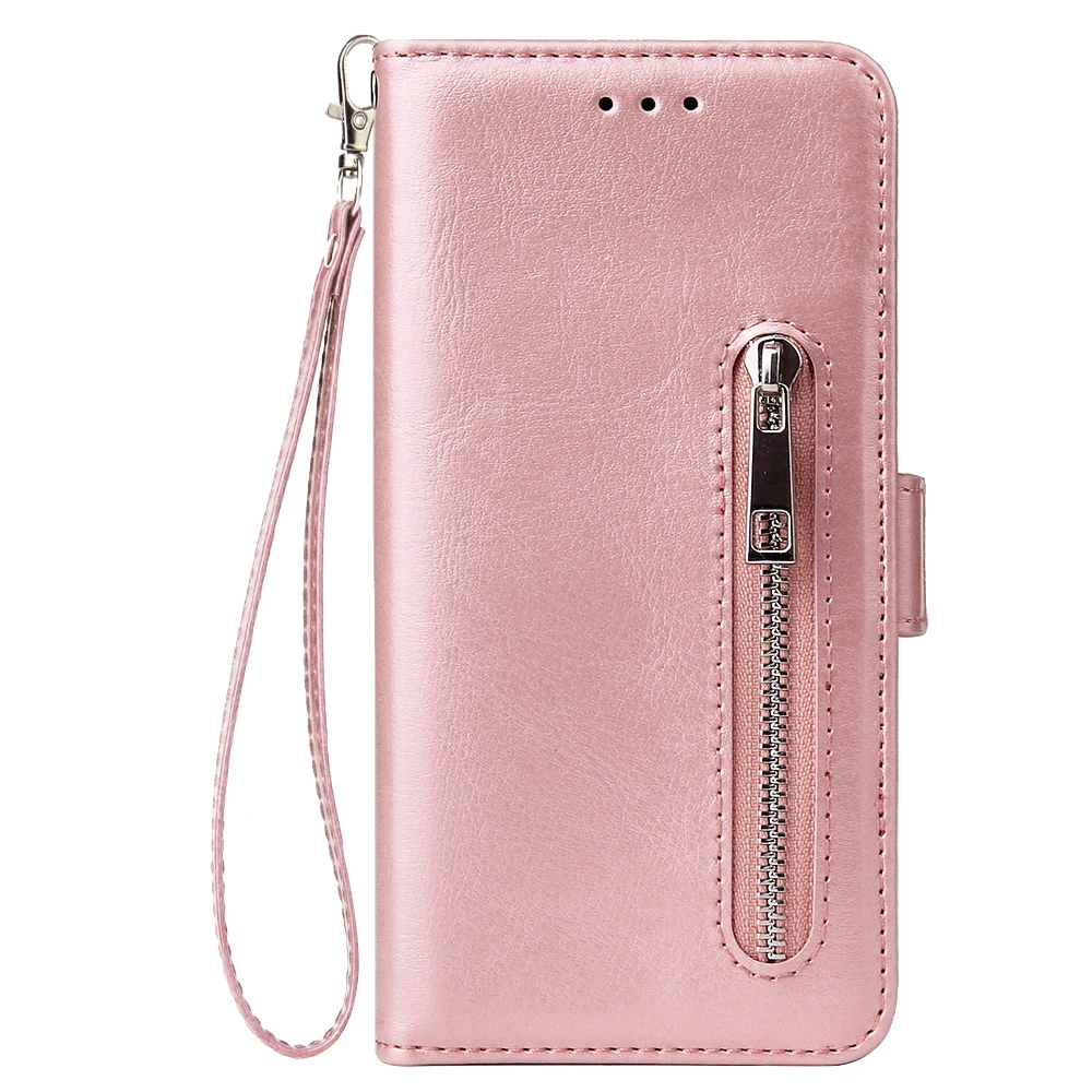 For Samsung Galaxy S8 S9 S10 Plus Wallet Leather Case fashion zipper Flip Stand for Galaxy S10(5G) S10E Cover Mobile Phone Bag