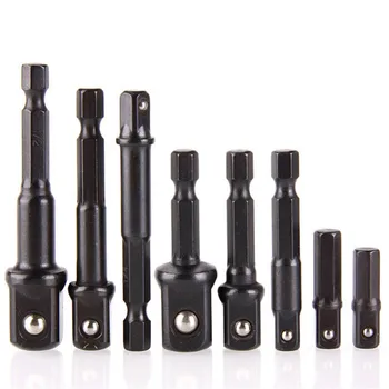 

8 pcs 1/4" Hex Shank to Impact Driver Drill Bits Bar Socket Adapter Set Hex Shank Steel Ball Socket Bit Adapter Set