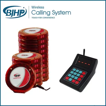 

Restaurant Wireless Call System with One Transmitter and 15 Pagers CTP200