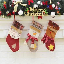 Автомобильный орнамент Рождественский подарок сумка Санта Клаус снеговик лося Рождественский Декор, орнамент носок декоры Прямая May28