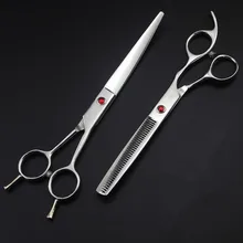 Профессиональный животное 7,0 дюймов Парикмахерские ножницы для собак парикмахерские инструменты для резки и ножницы для стрижки волос ножницы с бесплатной доставкой