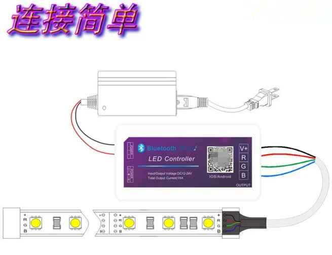 Новое поступление DC12-24V Bluebooth музыка светодиодный RGB контроллер IOS под управлением Android светодиодный RGB полосы ламповый модуль полосы KTV отель