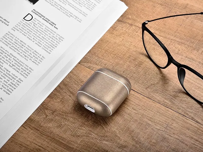 Icarer блестящий чехол из натуральной кожи для Apple Airpods противоударный чехол для Apple гарнитура для Airpods чехол s Air Pods защитный чехол