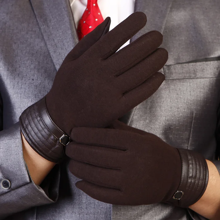 Мужской теплый сенсорные перчатки Для мужчин Устойчив Открытый Варежки для взрослых бархатные перчатки защита от ветра водительские