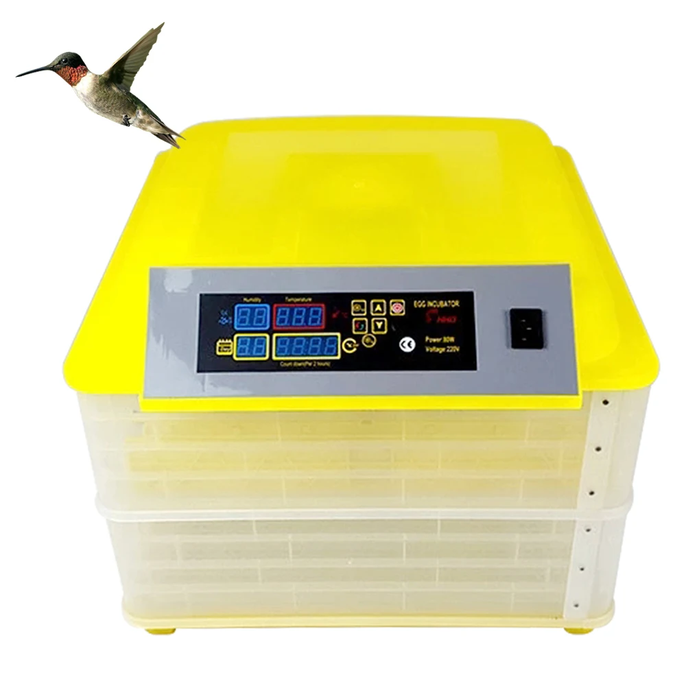 

Fully Automatic Hatchery Machine Automatic 96 Eggs Chicken Eggs Incubator Hatcher Turning Temperature Control for Quail Duck Egg