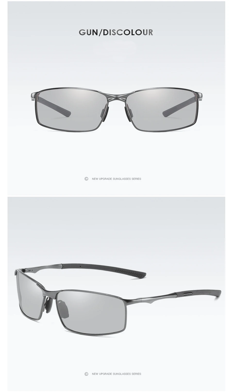 Новинка, Поляризованные, меняющие цвет, фотохромные солнцезащитные очки, мужские очки-хамелеоны, мужские очки для вождения, солнцезащитные очки для рыбалки
