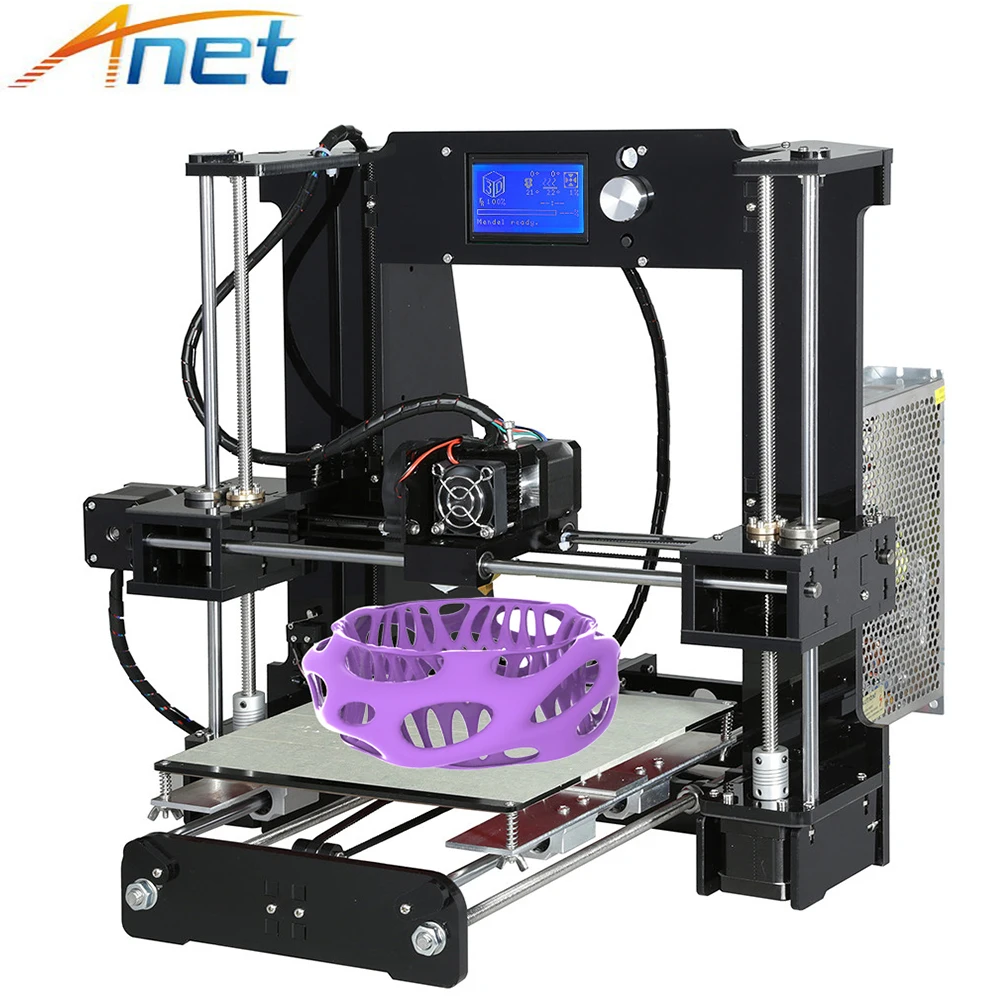 

Anet A8 A6 3D Printer Easy Assemble Reprap i3 3D Printer Kit DIY Large Size High Quality Aluminium Extrusion with Filaments Gift