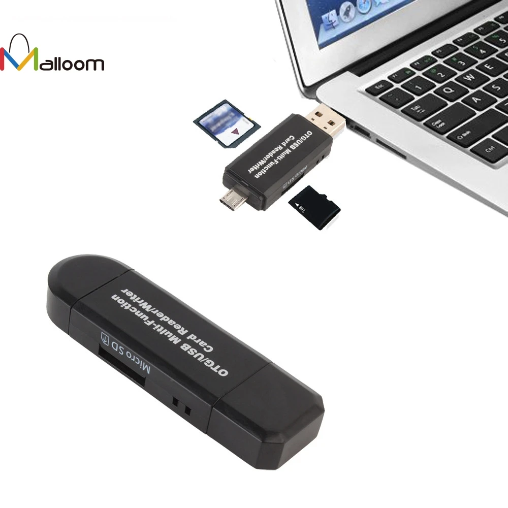 Malloom 2018 Новое поступление USB 2 0 3 в 1 Многофункциональный кардридер SD карта TF тройка