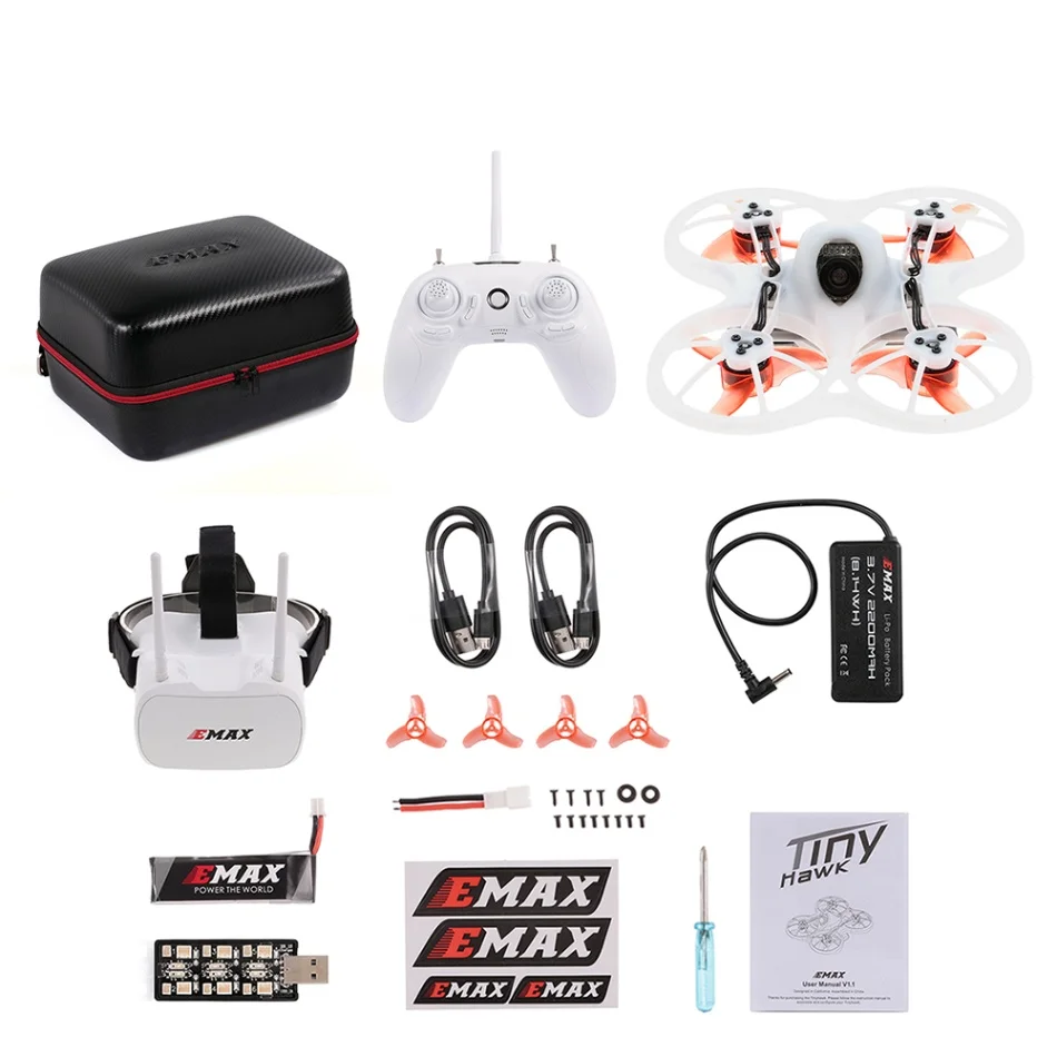 EMAX Tinyhawk RTF Радиоуправляемый вертолет 75 мм Мини Бесщеточный Дрон 600TVL камера с FPV