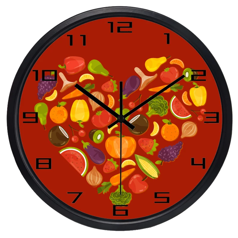 Fruits and Vegetables Fashion Kitchen Wall Clock Design Clockin Wall