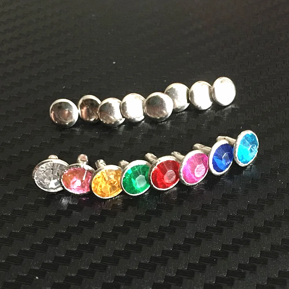 

20pcs 7MM 8 Colors Rhinestone Rivets Jeans Bags Shoes Craft Decorative Spikes and Studs Nails Accessories for DIY Leather Decor