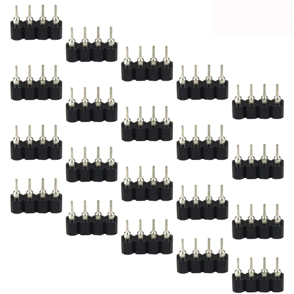 

30Pcs 4Pin LED Strip Copper Male to Female Connector For 5050 5630 3528 5730 RGB Led Strip Light LED 4 Pin Needle Connetor