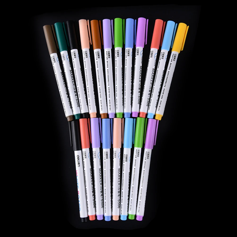 8Pcs/12Pcs Set Colors White Board Marker Pen Set Erasable Whiteboard