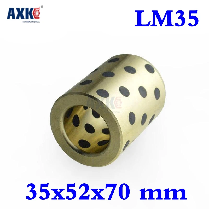 

2023 Real New Brass Thrust Bearing 35x52x70 Mm Linear Graphite Copper Set Bearing Bushing Oil Self-lubricating Jdb Lm35uu Lm35