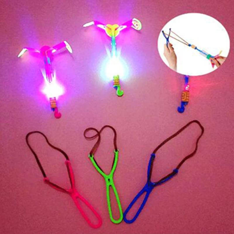 light up toys Luminous Big Slingshot LED Light Flash Rocket Flying